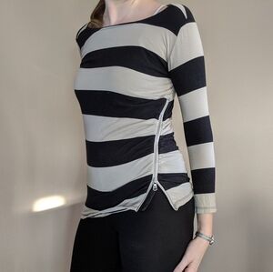 Workshop by Andrea Jovine side zipper striped long